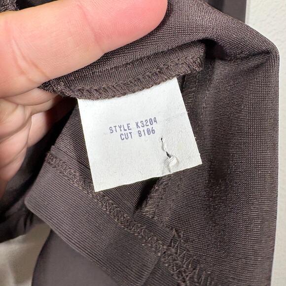 Also Known As Medium One Button Cardigan Brown Nylon Blend V Neck Long Sleeves - Picture 8 of 9